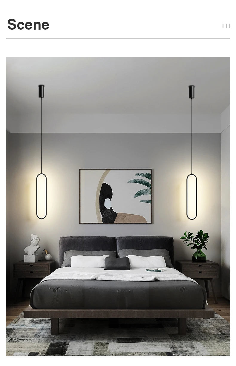 Modern LED Pendant Light - Minimalist Ring Chandelier - IL29