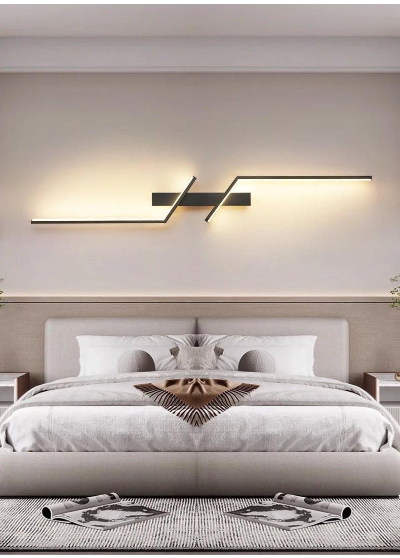 TriColour Modern LED Wall Light - Minimalist Dual Strip Design - IL33