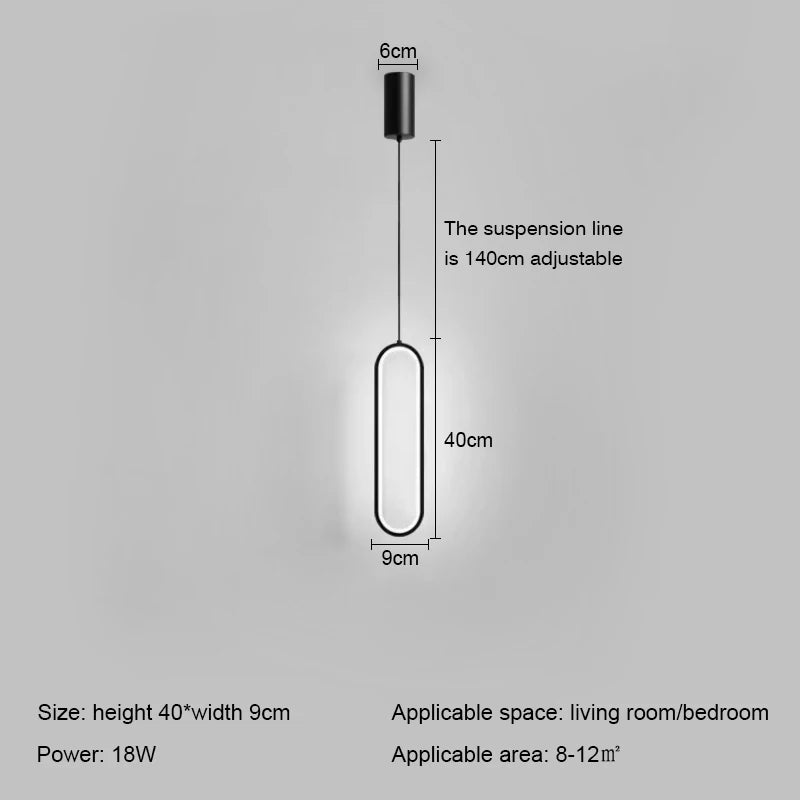 Modern LED Pendant Light - Minimalist Ring Chandelier - IL29