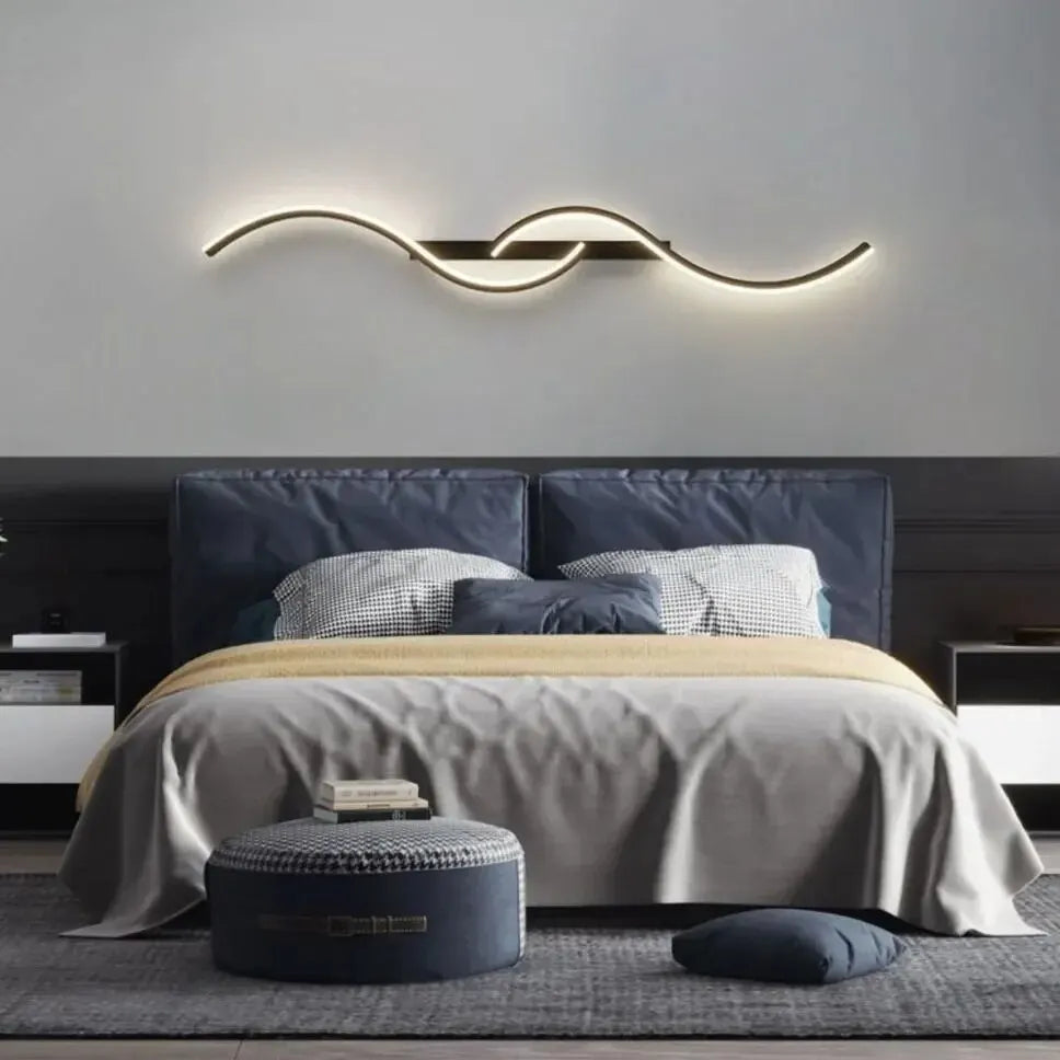 TriColour Modern LED Wall Light - Minimalist Lines Design - IL19