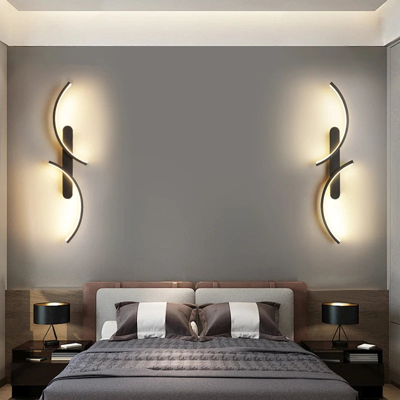 TriColour Modern C-Shape LED Wall Lamp - Minimalist Sconce Design - IL23