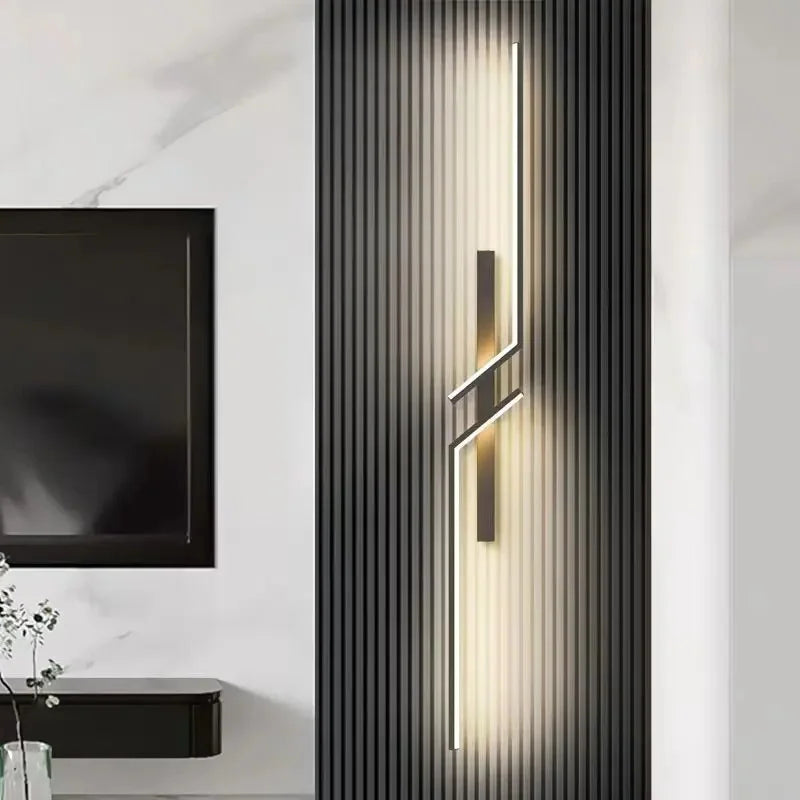 TriColour Modern Creative Strip LED Wall Light - Minimalist Bedroom Sconce - IL25