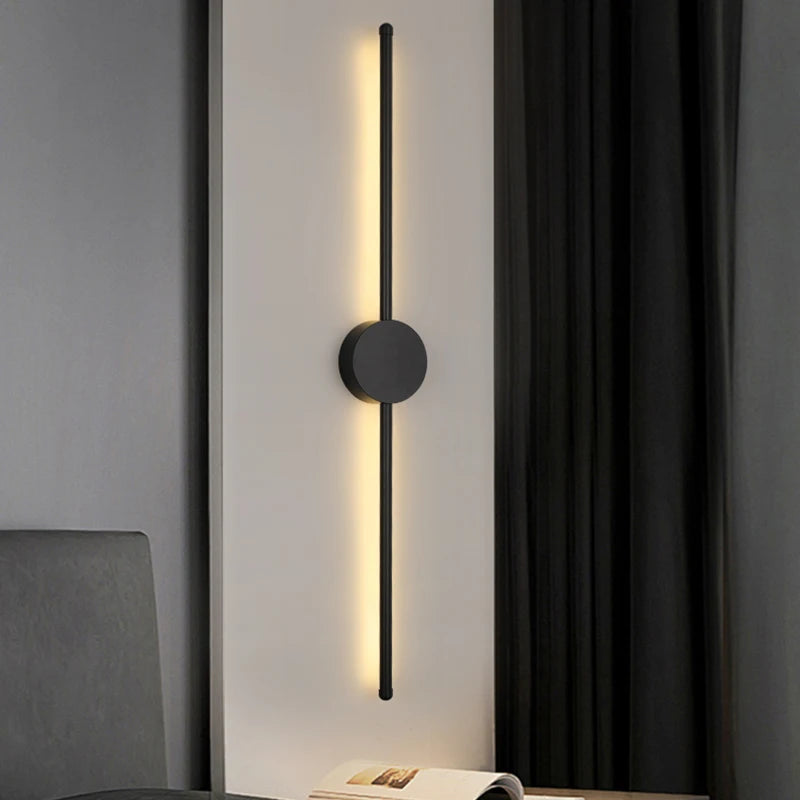 TriColour Modern LED Wall Light - Minimalist I-Shape Long Design - IL32