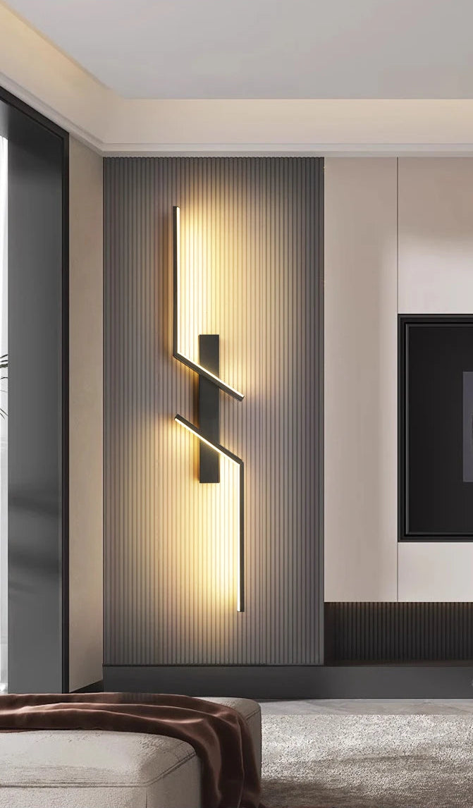 TriColour Modern LED Wall Light - Minimalist Dual Strip Design - IL33