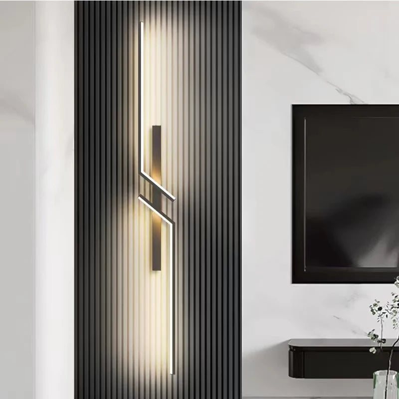 TriColour Modern LED Wall Light - Minimalist Dual Strip Design - IL33