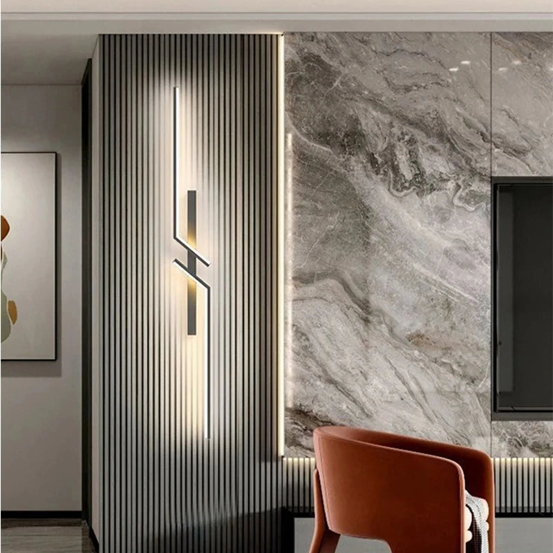 TriColour Modern Creative Strip LED Wall Light - Minimalist Bedroom Sconce - IL25