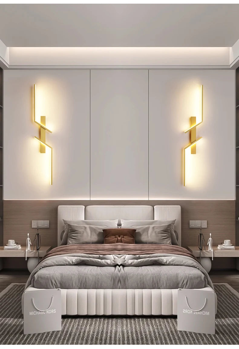 TriColour Modern LED Wall Light - Minimalist Dual Strip Design - IL33
