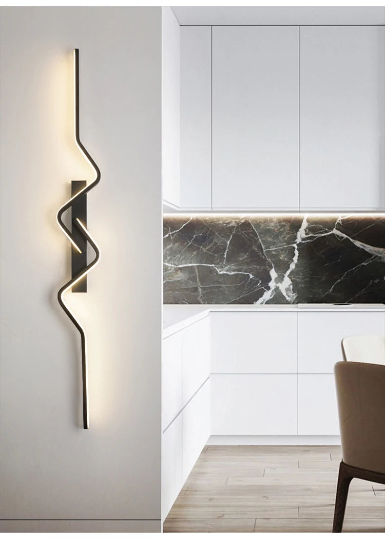 TriColour Modern Nordic LED Wall Light - Long Decorative Design - IL24