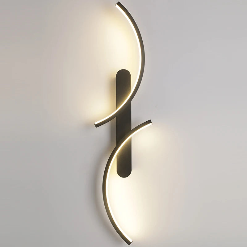 TriColour Modern C-Shape LED Wall Lamp - Minimalist Sconce Design - IL23