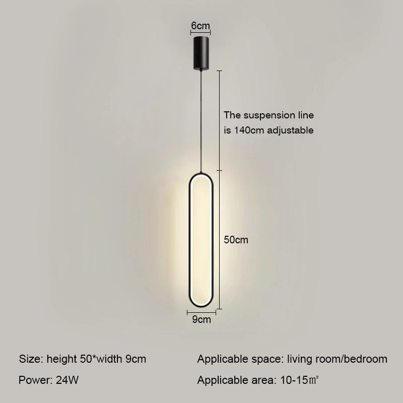 Modern LED Pendant Light - Minimalist Ring Chandelier - IL29