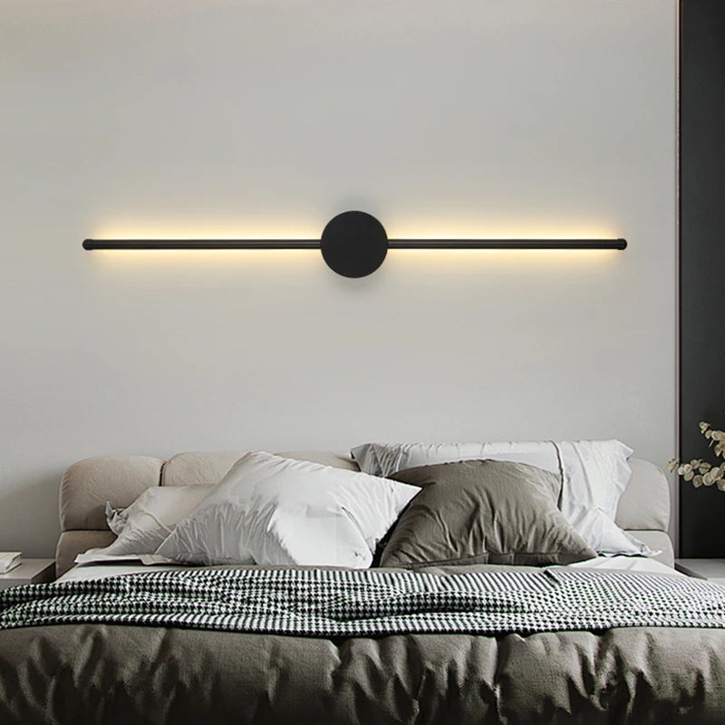 TriColour Modern LED Wall Light - Minimalist I-Shape Long Design - IL32