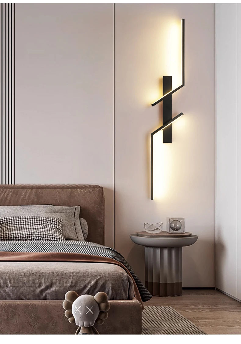 TriColour Modern LED Wall Light - Minimalist Dual Strip Design - IL33