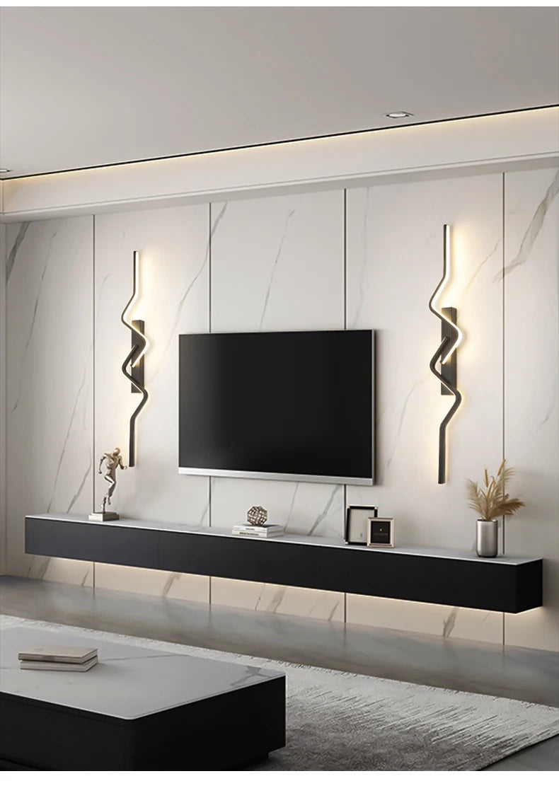 TriColour Modern Nordic LED Wall Light - Long Decorative Design - IL24