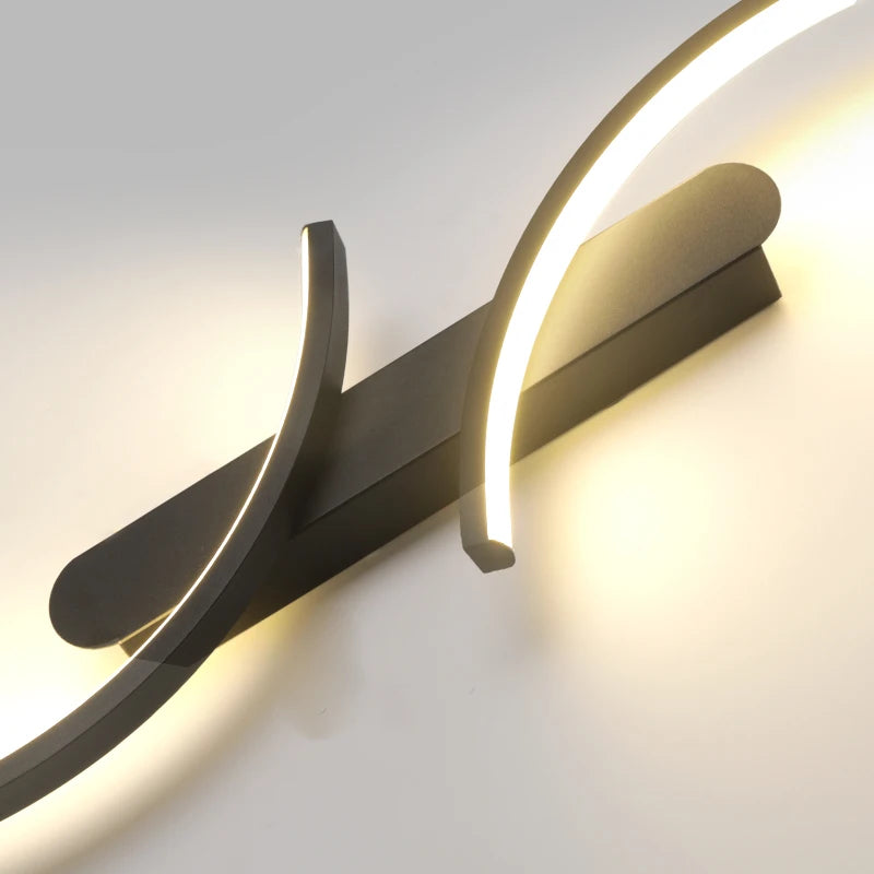 TriColour Modern C-Shape LED Wall Lamp - Minimalist Sconce Design - IL23