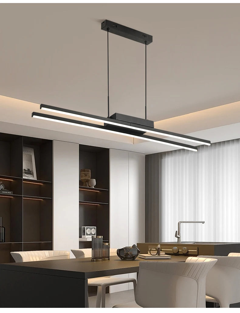 TriColour Nordic Double LED Pendant Light - Modern Dining Room Chandelier - IL20