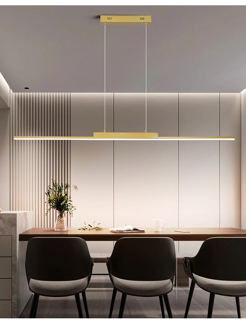 TriColour Modern Black Gold Chandelier - Luxury Pendant Light - IL21