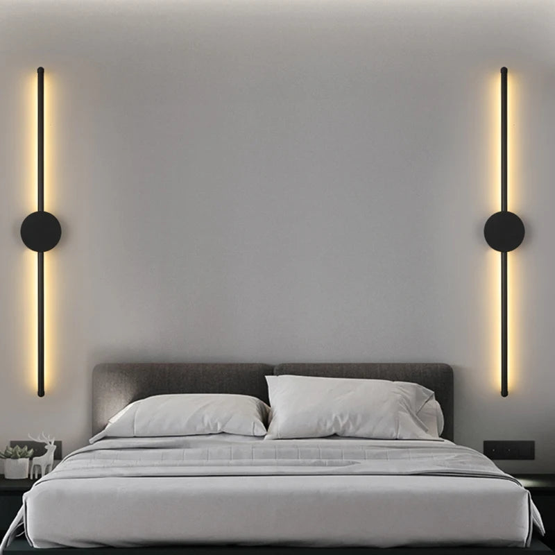 TriColour Modern LED Wall Light - Minimalist I-Shape Long Design - IL32