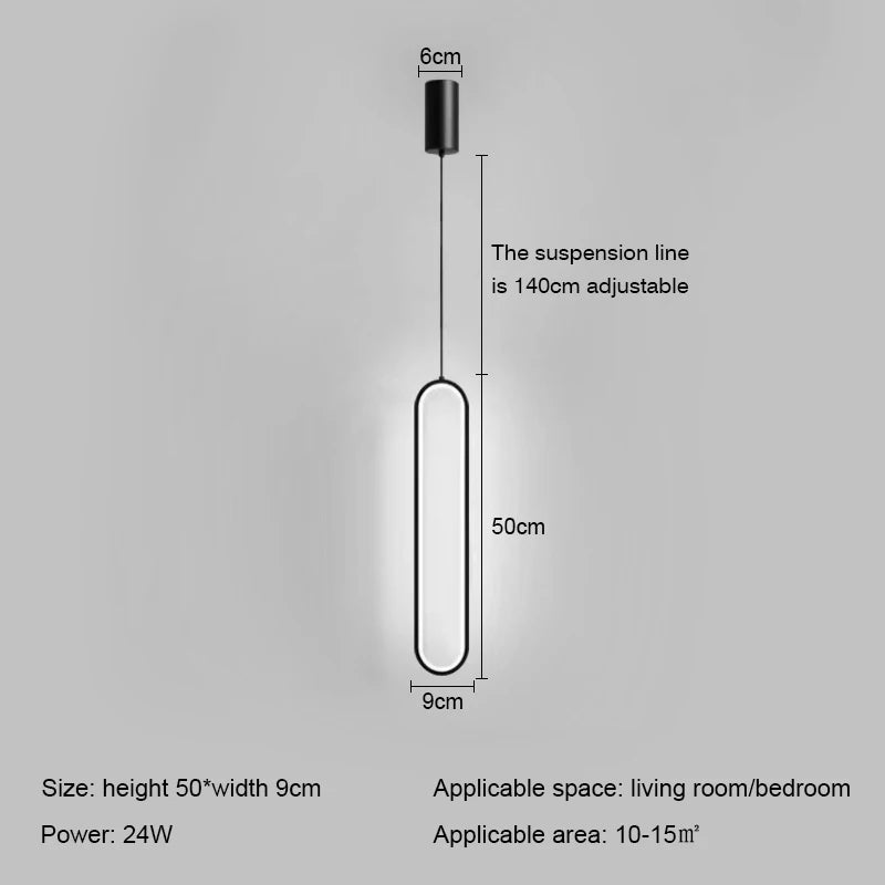 Modern LED Pendant Light - Minimalist Ring Chandelier - IL29