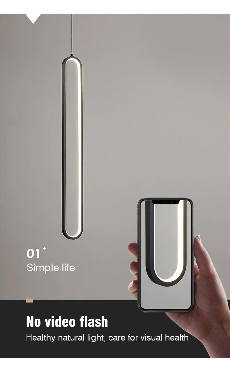 Modern LED Pendant Light - Minimalist Ring Chandelier - IL29