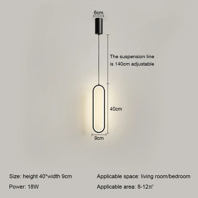 Modern LED Pendant Light - Minimalist Ring Chandelier - IL29