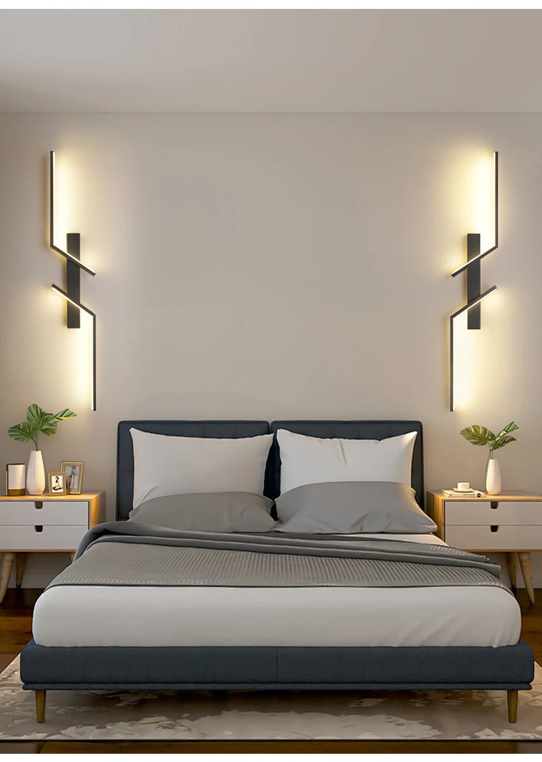 TriColour Modern LED Wall Light - Minimalist Dual Strip Design - IL33