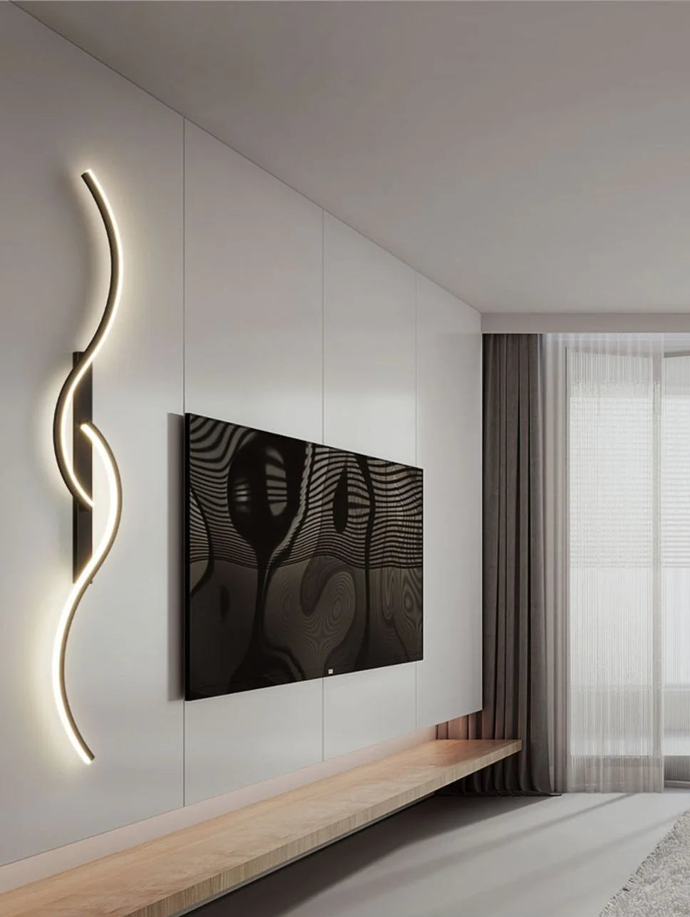 TriColour Modern LED Wall Light - Minimalist Lines Design - IL19