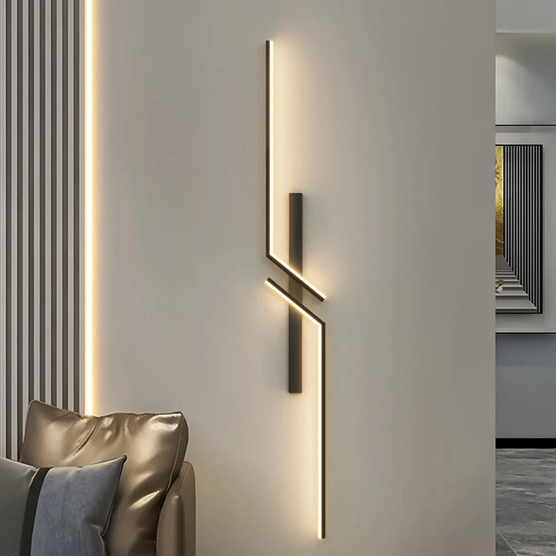 TriColour Modern Creative Strip LED Wall Light - Minimalist Bedroom Sconce - IL25