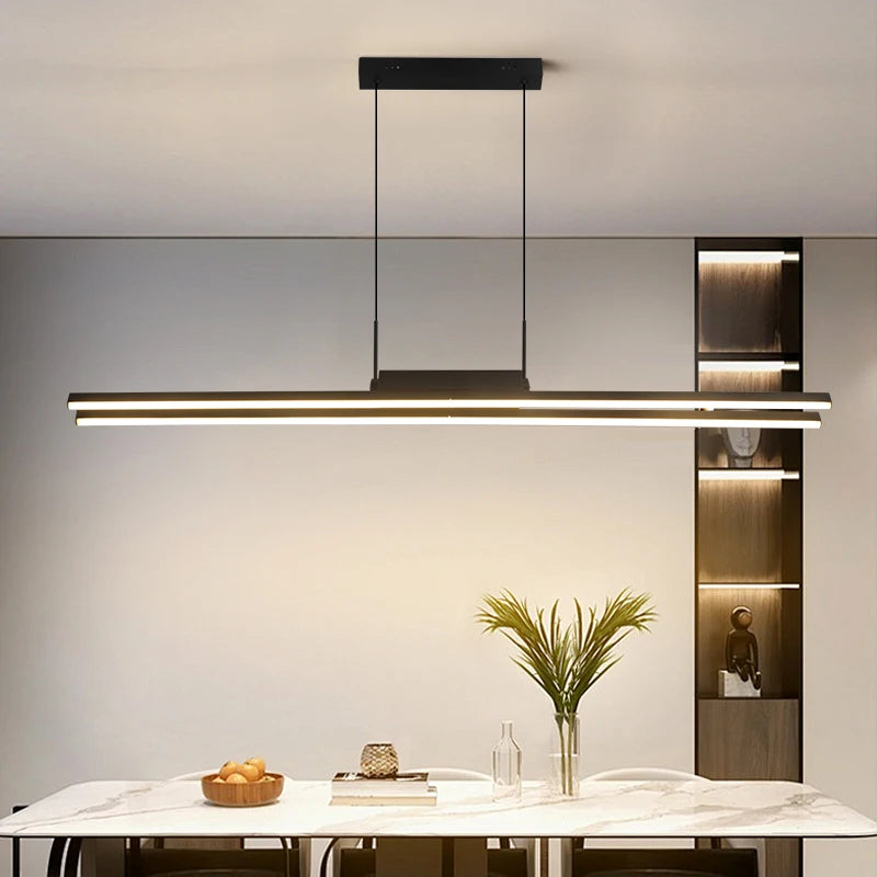 TriColour Nordic Double LED Pendant Light - Modern Dining Room Chandelier - IL20