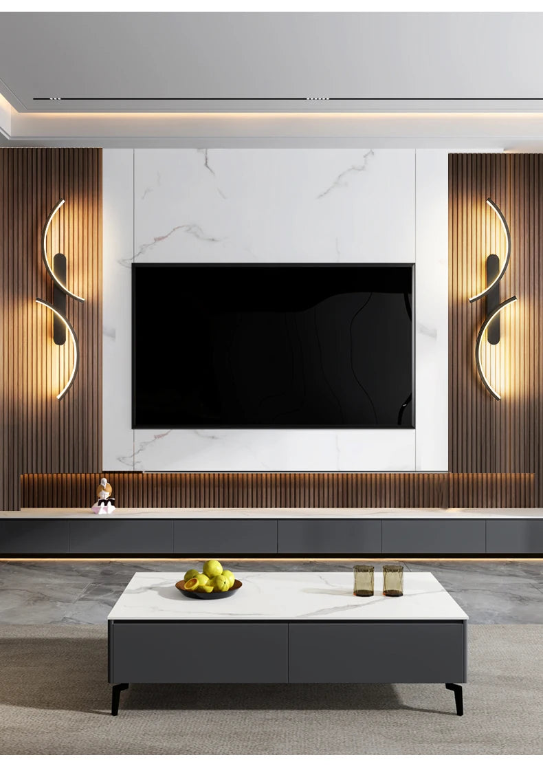 TriColour Modern C-Shape LED Wall Lamp - Minimalist Sconce Design - IL23
