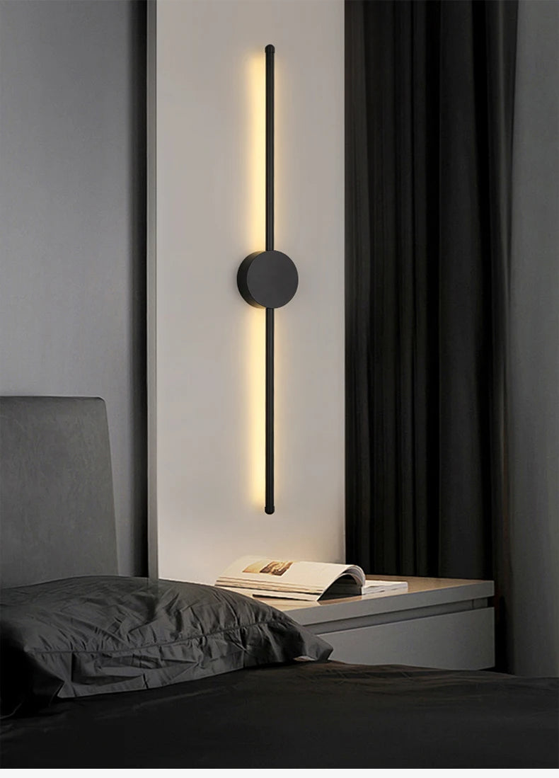 TriColour Modern LED Wall Light - Minimalist I-Shape Long Design - IL32